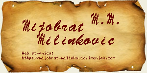 Mijobrat Milinković vizit kartica